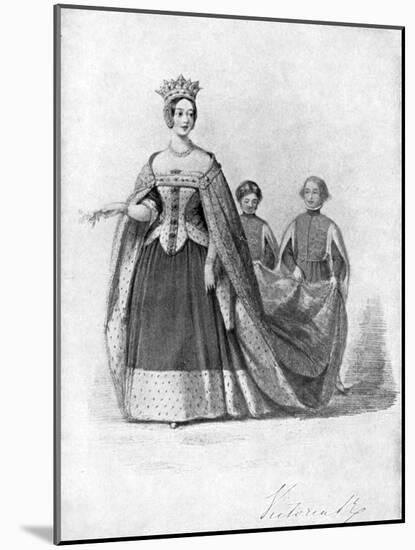 Queen Victoria as Queen Philippa at the Plantagenet Ball, Buckingham Palace, C1840s-null-Mounted Giclee Print