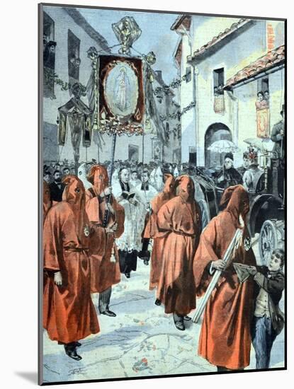 Queen Victoria at Easter Procession of Red Penitents France 1898-Chris Hellier-Mounted Photographic Print