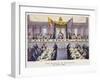 Queen Victoria at the Guildhall Banquet, London, 1837-W Lake-Framed Giclee Print