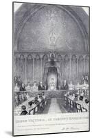 Queen Victoria at the Guildhall Banquet, London, 1837-null-Mounted Giclee Print