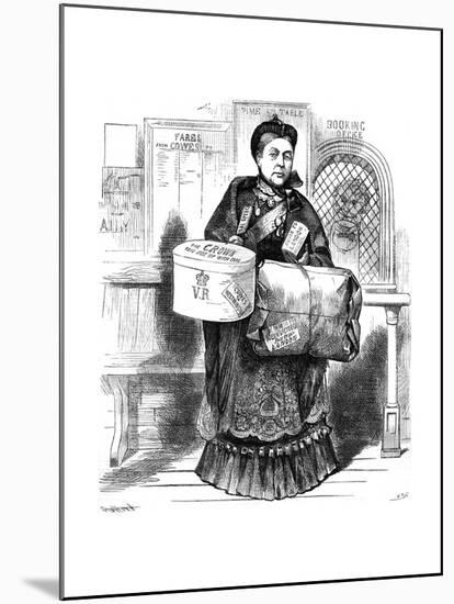 Queen Victoria at the Railway Ticket Office-null-Mounted Giclee Print