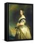 Queen Victoria, c.1843-Franz Xaver Winterhalter-Framed Stretched Canvas
