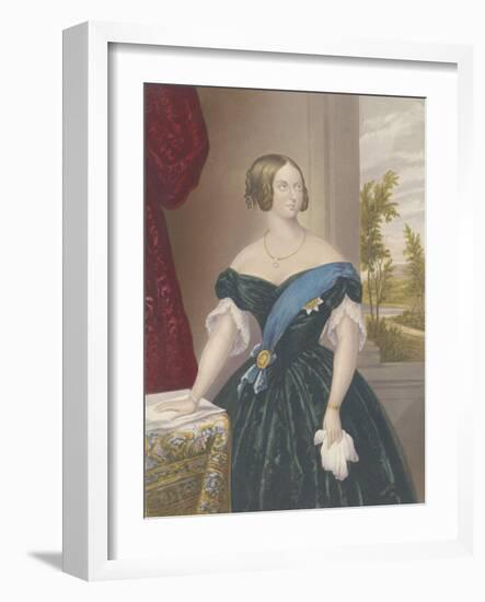 Queen Victoria, c.1860-George Baxter-Framed Giclee Print