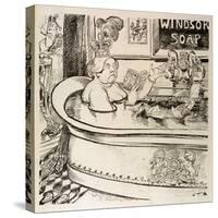 Queen Victoria Cartoon: in Her Bath with John Brown in Attendance-Georges Tiret-Bognet-Stretched Canvas