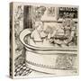 Queen Victoria Cartoon: in Her Bath with John Brown in Attendance-Georges Tiret-Bognet-Stretched Canvas