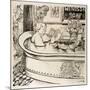 Queen Victoria Cartoon: in Her Bath with John Brown in Attendance-Georges Tiret-Bognet-Mounted Art Print