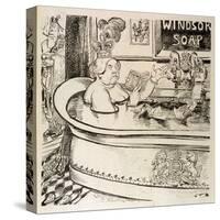 Queen Victoria Cartoon: in Her Bath with John Brown in Attendance-Georges Tiret-Bognet-Stretched Canvas