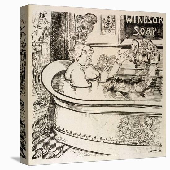 Queen Victoria Cartoon: in Her Bath with John Brown in Attendance-Georges Tiret-Bognet-Stretched Canvas