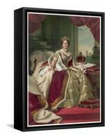 Queen Victoria Circa 1845-Franz Xaver Winterhalter-Framed Stretched Canvas