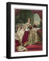 Queen Victoria Circa 1845-Franz Xaver Winterhalter-Framed Photographic Print