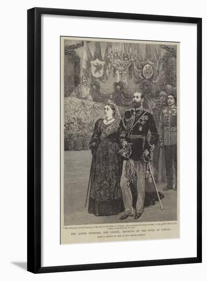 Queen Victoria Entering the Chapel, Escorted by the Duke of Coburg-null-Framed Giclee Print