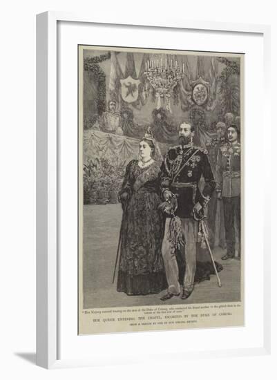 Queen Victoria Entering the Chapel, Escorted by the Duke of Coburg-null-Framed Giclee Print