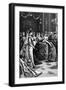 Queen Victoria Greets Guests in a Drawing-Room in Buckingham Palace, Late 19th Century-Everard Hopkins-Framed Giclee Print