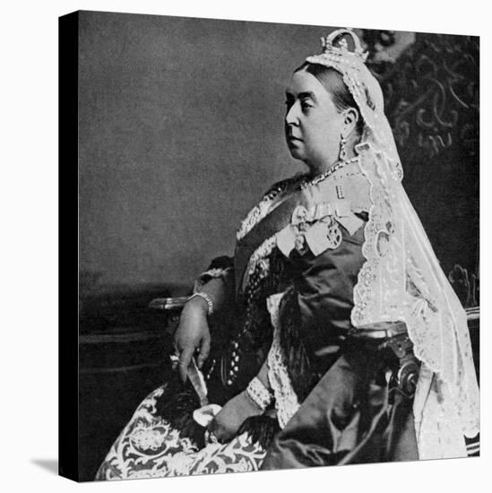 Queen Victoria in Ceremonial Robes at Her Golden Jubilee, 1887-null-Stretched Canvas