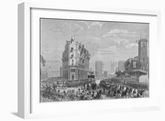 Queen Victoria in Holborn Circus on Her Way to the Opening of Holborn Viaduct, London, 1869-null-Framed Giclee Print