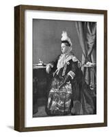 Queen Victoria in the Dress She Wore at Her Golden Jubilee Service, 1887-Hughes & Mullins-Framed Giclee Print