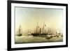 Queen Victoria Landing at Brighton, C.1843-Richard Henry Nibbs-Framed Giclee Print