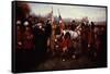 Queen Victoria of England, 1819-1901, Presenting Colours to 79th Cameron Highlanders-null-Framed Stretched Canvas
