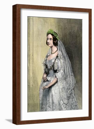 Queen Victoria on Her Wedding Day-null-Framed Giclee Print