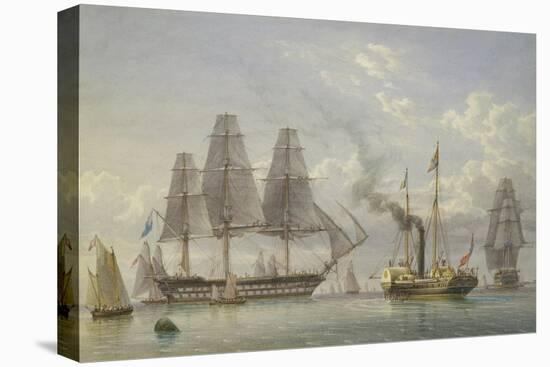 Queen Victoria on the Royal Yacht-William Joy-Stretched Canvas