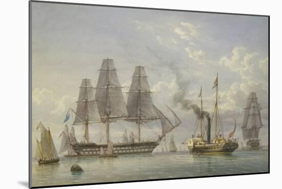 Queen Victoria on the Royal Yacht-William Joy-Mounted Giclee Print