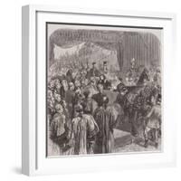 Queen Victoria Opening Blackfriars Bridge, London, 1869-null-Framed Giclee Print