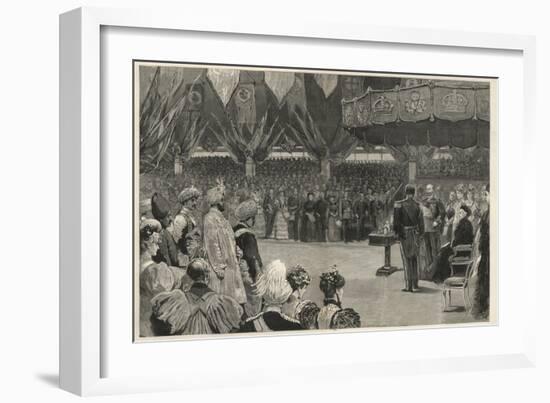 Queen Victoria opening the Imperial Institute, May 1893-English School-Framed Giclee Print