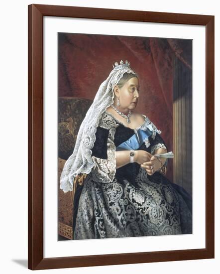 Queen Victoria Pictured Circa. 1885-null-Framed Art Print