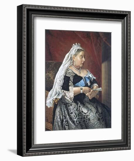 Queen Victoria Pictured Circa. 1885-null-Framed Art Print