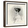 Queen Victoria - Portrait in Profile from 1837-null-Framed Art Print