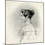 Queen Victoria - Portrait in Profile from 1837-null-Mounted Art Print