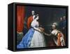 Queen Victoria Presenting a Bible in the Audience Chamber at Windsor, C1861-Thomas Jones Barker-Framed Stretched Canvas