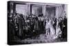 Queen Victoria Presenting Medals to the Guards after the Crimean War, 1856-W Bunney-Stretched Canvas