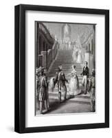 Queen Victoria Receiving Louis Philippe I, the King of France-null-Framed Premium Giclee Print