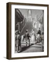 Queen Victoria Receiving Louis Philippe I, the King of France-null-Framed Giclee Print