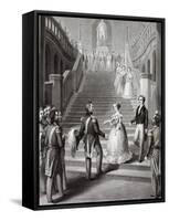 Queen Victoria Receiving Louis Philippe I, the King of France-null-Framed Stretched Canvas