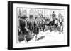 Queen Victoria Receiving the Old Colours of the Seaforth Highlanders, Windsor, 1885-null-Framed Giclee Print