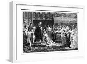 Queen Victoria Receiving the Sacrament at Her Coronation, June 1838-Charles Robert Leslie-Framed Giclee Print