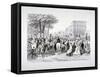 Queen Victoria Riding in a Carriage in Hyde Park, Westminster, London, C1840-null-Framed Stretched Canvas