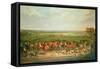 Queen Victoria Riding with the Quorn-Sir Francis Grant-Framed Stretched Canvas