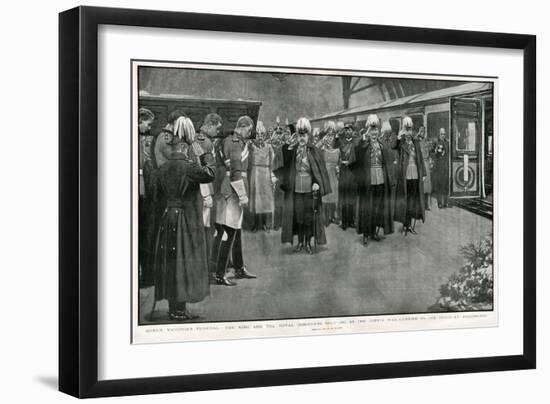 Queen Victoria's Coffin at Paddington Station-H.m. Paget-Framed Art Print