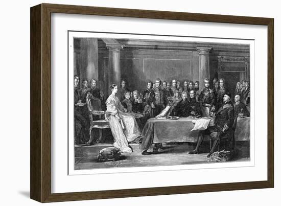 Queen Victoria's First Council, C1837-David Wilkie-Framed Giclee Print