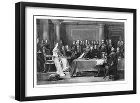 Queen Victoria's First Council, C1837-David Wilkie-Framed Giclee Print