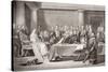 Queen Victoria's First Council, Kensington Palace, 21 June 1837, from 'Illustrations of English…-Sir David Wilkie-Stretched Canvas