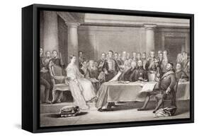 Queen Victoria's First Council, Kensington Palace, 21 June 1837, from 'Illustrations of English…-Sir David Wilkie-Framed Stretched Canvas