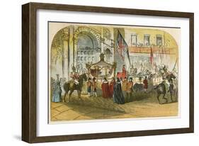 Queen Victoria's First Visit to the City (9 November 1837)-English School-Framed Giclee Print