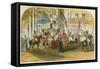 Queen Victoria's First Visit to the City (9 November 1837)-English School-Framed Stretched Canvas