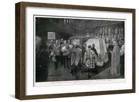 Queen Victoria's Funeral at St George's Chapel, Windsor-W. Hatherell-Framed Art Print