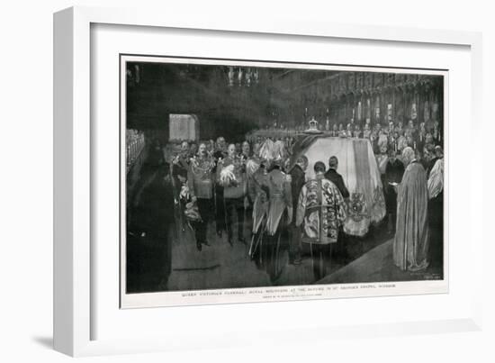 Queen Victoria's Funeral at St George's Chapel, Windsor-W. Hatherell-Framed Art Print