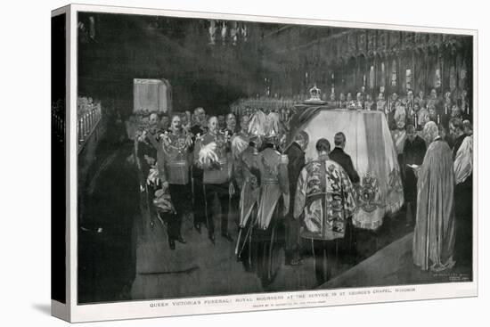 Queen Victoria's Funeral at St George's Chapel, Windsor-W. Hatherell-Stretched Canvas